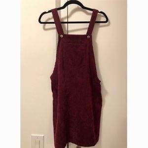 Burgundy Overall Dress